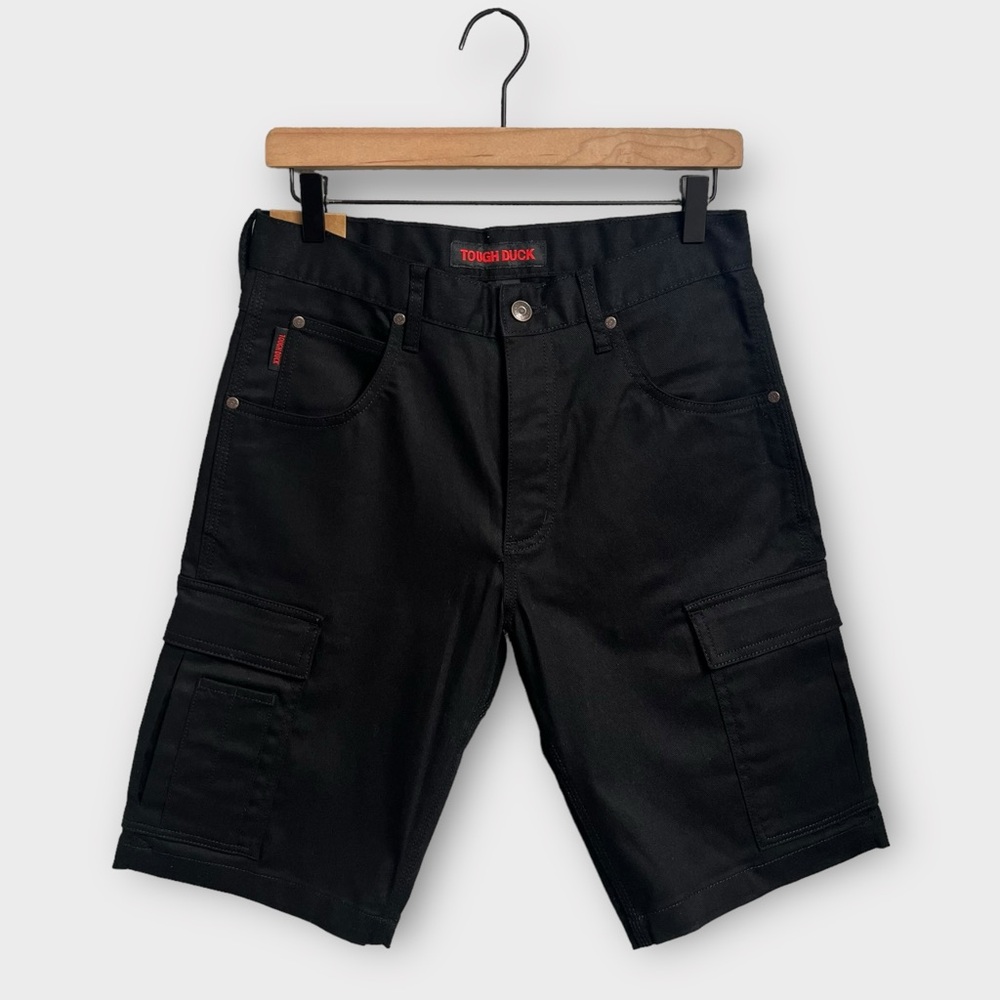 NWT Tough Duck Relaxed Fit Flex Twill Cargo Short Men’s 30 Black